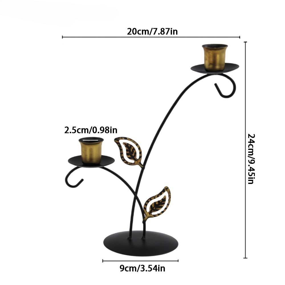 

Floral Metal Candle Holder Gold/Silver Candelabra with Leaf Accent Modern Home Dining Table Wedding Decorative Centerpiece Gift