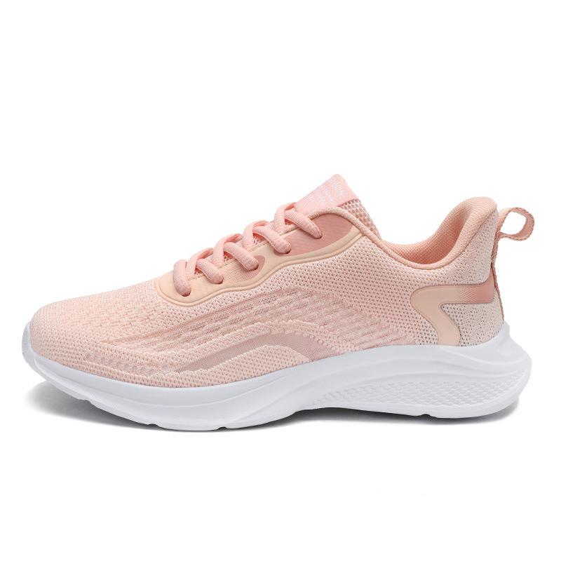 Sports and Casual Shoes for Women In Spring New Style Mesh Flying Mom Shoes Foreign Trade Large Size Women's Sports Shoes Running Shoes