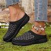 Shoes women's new flat slippers fly-woven mesh casual shoes fashion lazy shoes foot cover breathable mother shoes