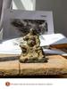 Chinese-Style Martial God Guan Yu Figure: Handmade Natural Rust Desktop Ornament for Living Room or Study