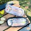 Large Capacity Transparent Pencil Case PVC Pen Bag Multi-functional Pencil Storage Bag