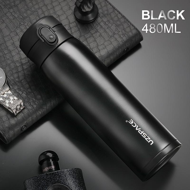 UZSPACE Business Sport Water Bottle Vacuum Flask Stainless Steel Thermos Direct Drink Leakproof Portable Car Tea Cup Coffee