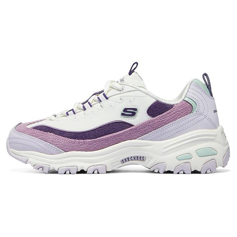(WMNS) Skechers D Lites 1.0 Shoes White Purple Lilac Women s 896276-PRMT EU 36.5
