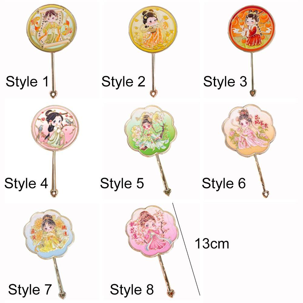 Emboss Cosmetic Mirror Portable Makeup Mirror Souvenir Chinese-style Handheld Mirror  Makeup