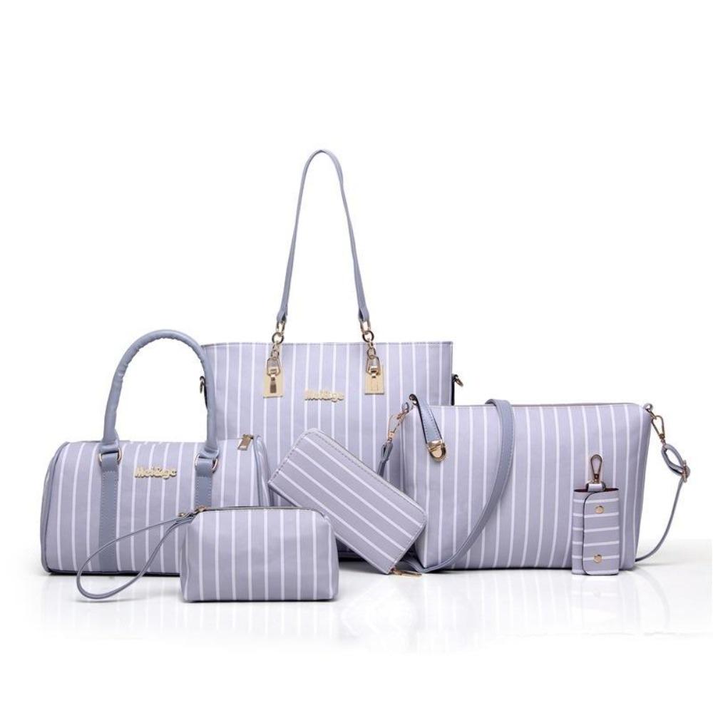 5 τμχ/Σετ Γυναικείες τσάντες τσάντες με δερμάτινο σχέδιο Τσάντες ώμου Luxury Clutch Fashion Wallet