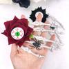 Rose Blutunterlaufenes Auge Schädel Hand Haarnadel, Schwarze Und Rote Rose Schädel Hand Haarnadel Kopfschmuck, Halloween Kostüm Kopfschmuck