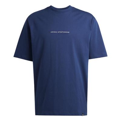 Sportswear Codes Doodle Camp Casual Round Neck Short Sleeve T-Shirt Men Tops Deep-Indigo JJ3972