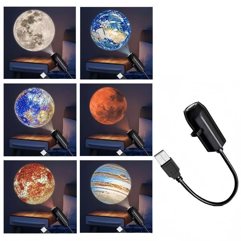 Luminous Planet Wall Projection Ornament Starry Sky Galaxy Romantic Kid Bedroom Home Decoration Creative Ceiling Moon Background