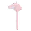 Hobby Horse Stick Toy 70cm Plush and PVC Cartoon Simulated Plush Handcrafted Hobby Horse Pink