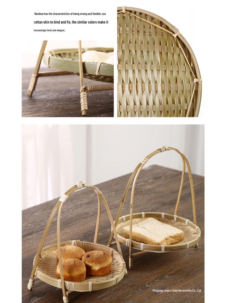 Handmade Bamboo Multi-Layer Storage and Serving Basket