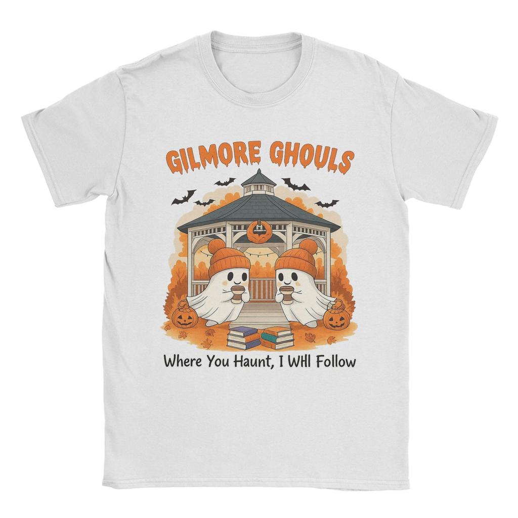 Retro Cute T-shirt Ghost Fun Print Festival Atmosphere Personalized Single Item Men and Women Cotton Short Sleeve Clothing