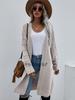 Autumn and Winter Long Cardigan Solid Color European Beautiful Women's Knitted Women's Fashion Sweater Women