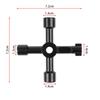 Universal 4 Way Cross Triangle Wrench Key Electric Cabinet Keys Utility Key Fit for Faucet, Gas Meter, Valve, Spigots Opening