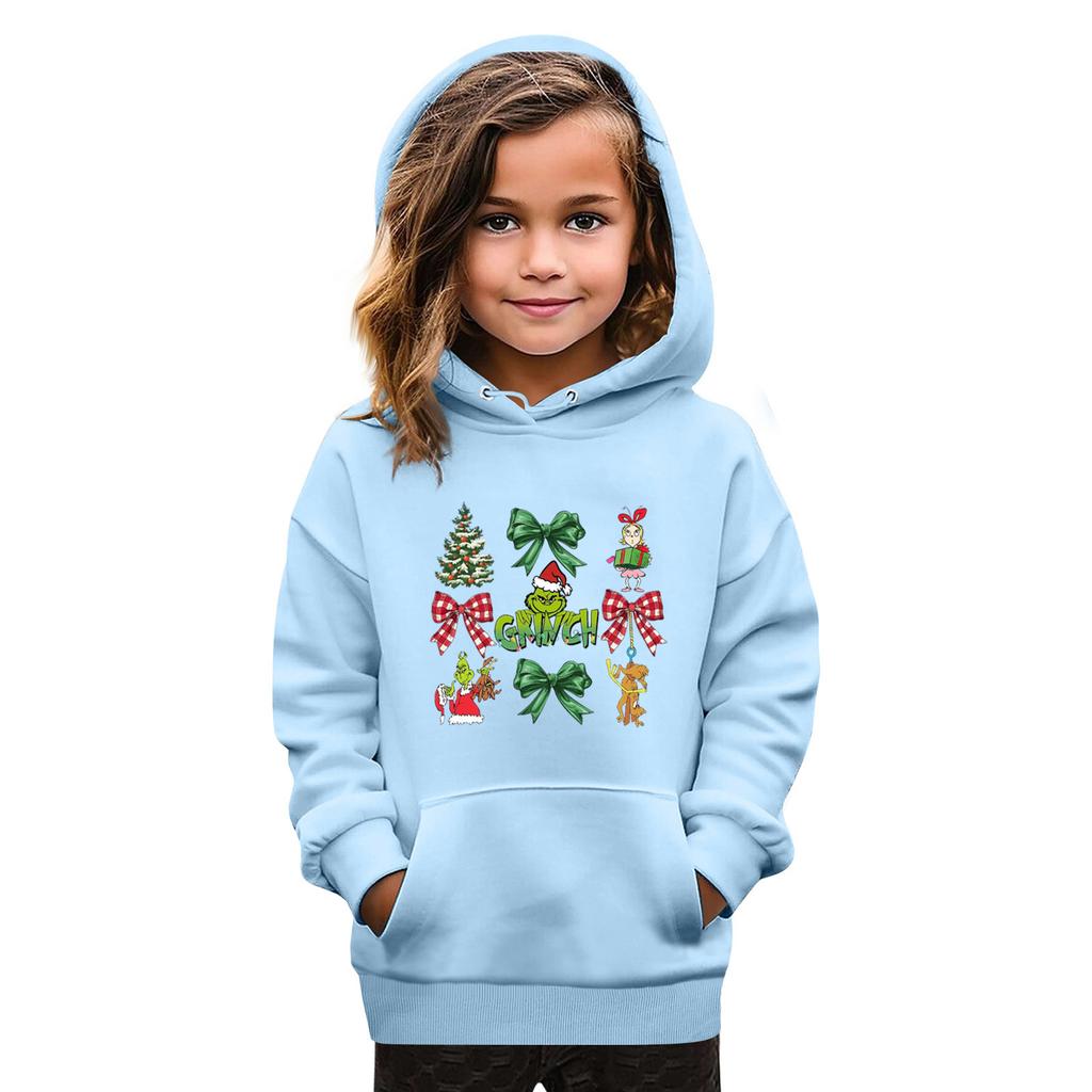 Sweatshirts For Teen Girls Hoodies Long Sleeve Drawstring Pullover Cute Oversized Hoodie Christmas Day