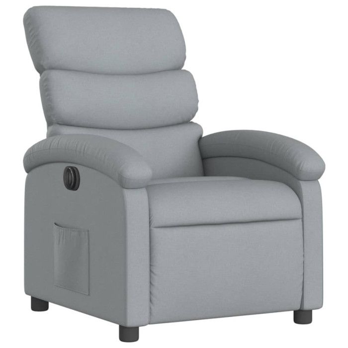 VidaXL Electric Recliner Light Grey Fabric, Electric Chair for Elderly, Recliner, 3203954