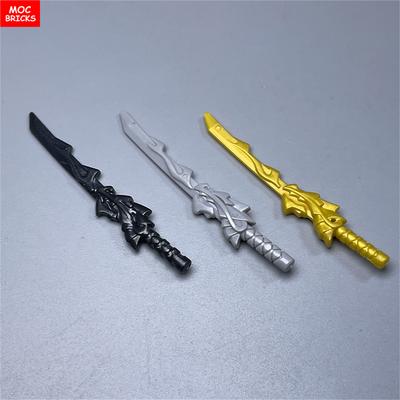Ungiftige 9 Stück Moc Steine 4cm Actionfigur Ninja Schwert Drachen Zubehör Zusammengebaute Bausteine Kinderspielzeug