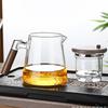 750ml Konvička na sypaný čaj pro oddělení čaje a vody Enchantipot Lisovací ovládání Skleněná konvička Konvička s dřevěnou rukojetí