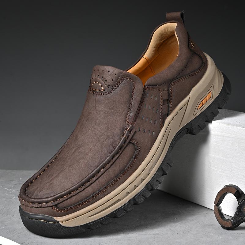 Fashion High Quality Outdoor Comfort Men's Leather Casual Shoes Fashionable Versatile Casual Leather Shoes Classic Handmade Travel Shoes