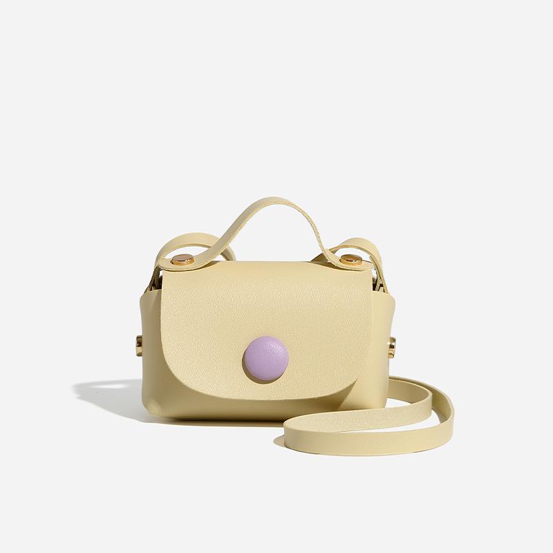 

Children s bag Girls fashion PU small square bag Baby going out change accessories bag Girls mini messenger bag светло-желтого