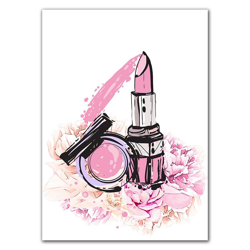 Schöne Modeillustrationswerkzeuge für Maniküre, Make-up, Nagelkunst, Bilder, moderne Salon-Wandposter und Drucke, Dekor HD3157