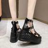 10CM Sommer Plateau Sandalen Damen High Heels Klobig Sexy Zehenfrei Sandalen Keile Gladiator Sneakers Damen Puck Style Stiefel