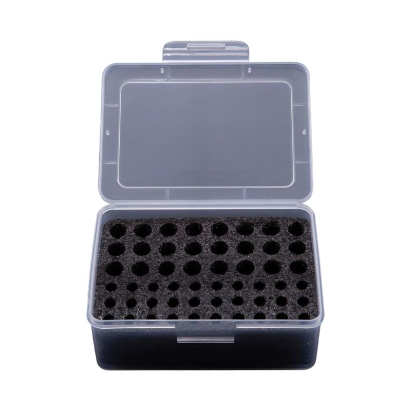 

54 Slot 2A 3A Rechargeable Battery Storage Organizers Case Holder with Adjustable Compartments for Home Garage Drawer прозрачный