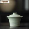 140ml Celadon Drachenschuppen Gaiwan Luxus Teeterrine Teeschale mit Deckel Set Teebereiter Deckelschale Chinesisches Teeset Zubehör Handwerk
