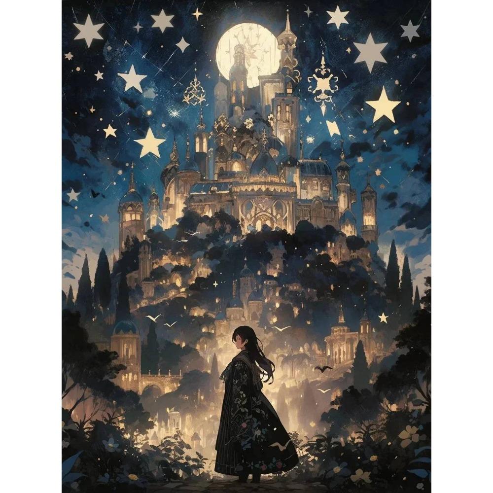 Round Diy Painting Diamond Full Cross Stitch 3d Animal Scene Home Decorative Art Painting Architectural Diamond Painting 5d Diamond Art Painting