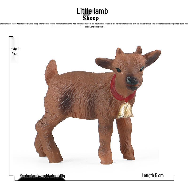 Plastic Animal Farm Toy Set: Lamb, Sheep, Antelope - Educational & Decorative