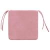 Seat Cushion Set 4 Pcs Pink 40 X 40 X 3 Cm Velvet