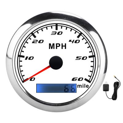 Uniwersalny prędkościomierz GPS 60 MPH 0-999999 Mil IP67 Wodoodporny z Czerwonym Podświetleniem do Łodzi Samochodu Ciężarówki