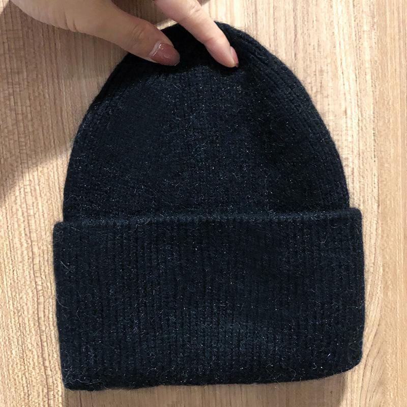 Knitted Rabbit wool Hat for Women In Winter New Style Showing Small Face White Wool Hat for Women In Autumn and Winter Warm and Cold Hat for Women