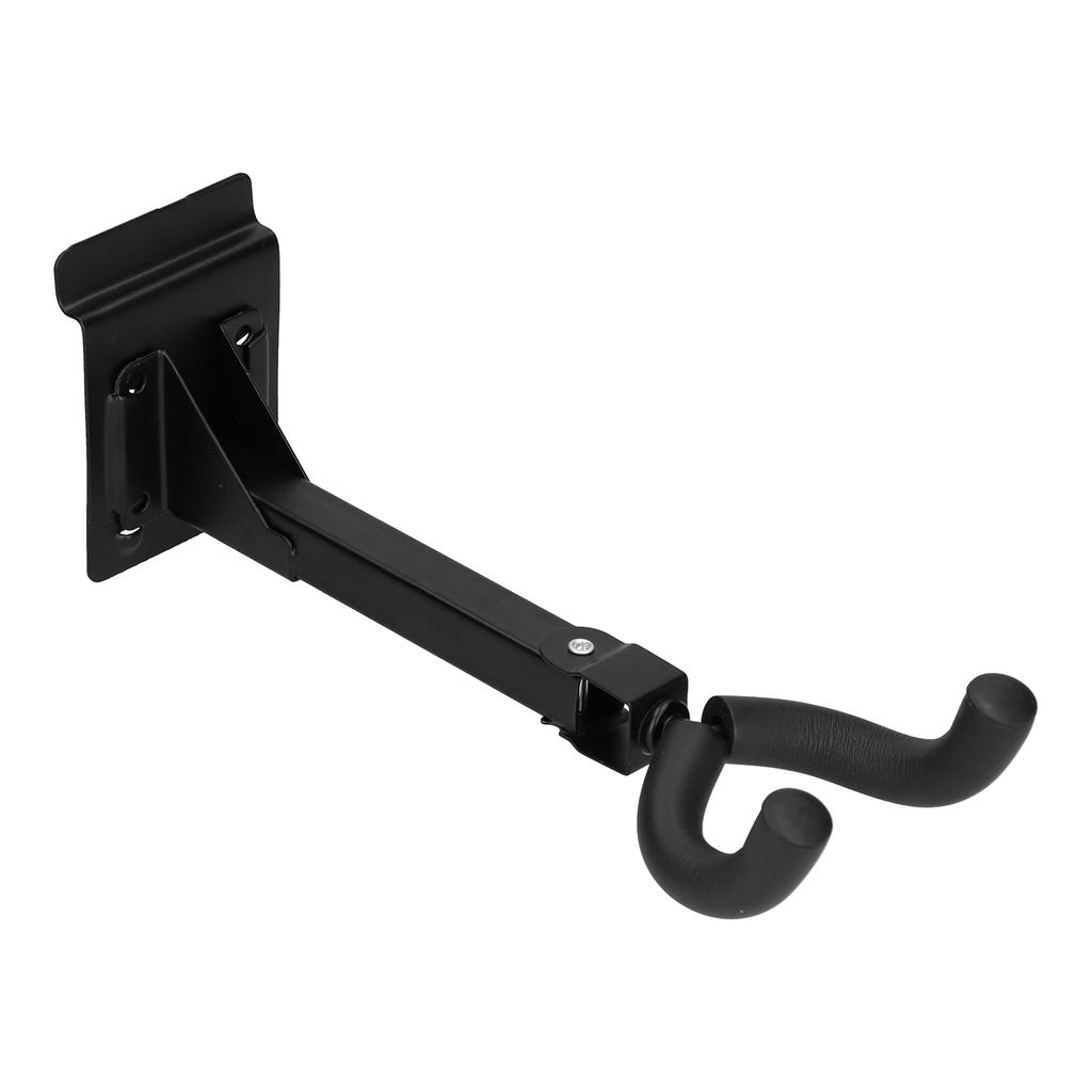 Guitar Long Wall Hook Metal Black Adjustable Mounting Bracket Stand with Base for Ukulele Bass