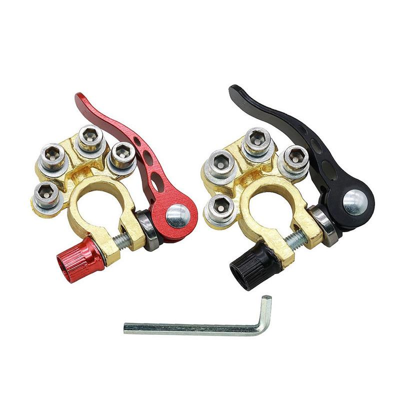 1 Pair 12V 24V Car Battery Terminal Connectors Auto Top Post Battery Terminals Wire Cable Clamp Terminal Connectors 6 Styles