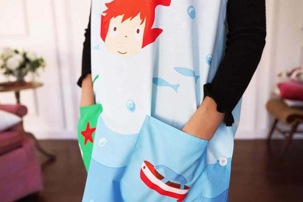 Marushin Ghibli Ponyo On the H85 X Underwater For For Nursery Nursery 1165027500 Apron, Cliff, W100cm, Walk, H-shaped, Adults, Thin, Schools,
