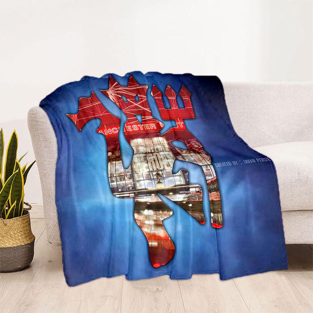 Manchester Blanket Durable Comfort Perfect For Bed Sofa Chair For All Seasons Playful Design Ideal Gift For Birthday Valentine'S Day