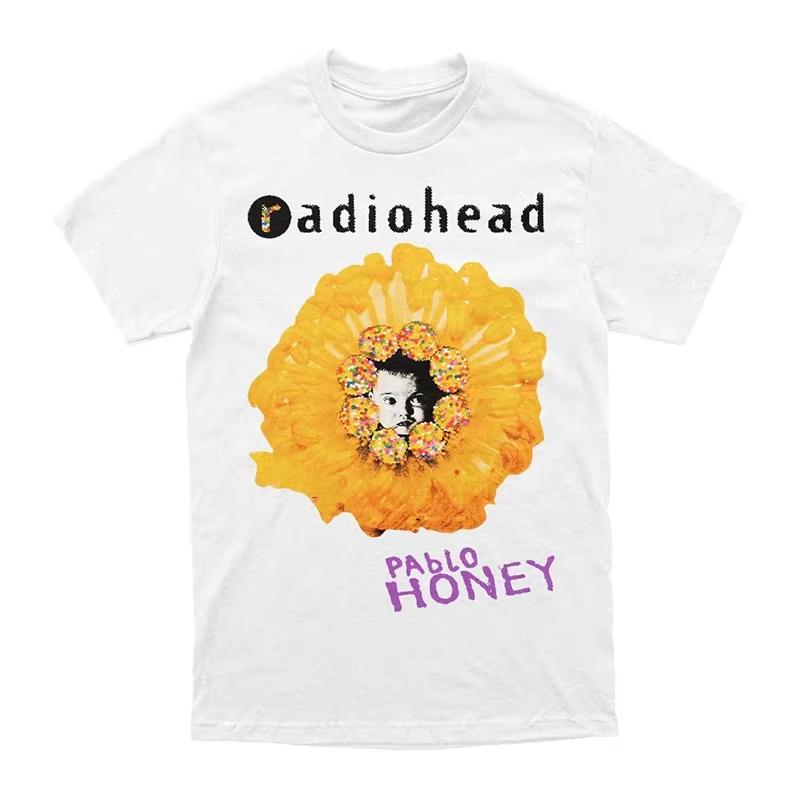 2026 Radiohead (Radio Commander) Rock Band American Casual Minimalist Cotton T-shirt