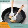 Sisal and Wood Long Handle Kitchen Brush - Non-Stick Dish and Pot Cleaner