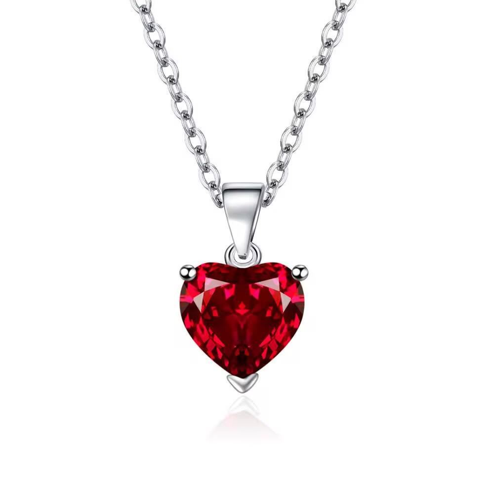 Heart-Shaped Zircon Jewelry Set: Earrings, Necklace & Open Ring - Elegant and Luxurious Fashion Accessories