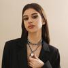 Temperament Flannel Chain Small Fragrant Necklace Retro Love Versatile Double-layer Necklace
