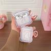Pink bow for Apple AirPods 1 generation Bluetooth headset cover 1/1/pro1/1st generation wave headset case