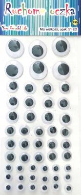 Movable Eyes Mix of Sizes 51 Pcs