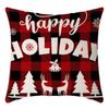 Christmas Throw Pillowcase Home Nordic Holiday Decoration Linen Super Soft Short Plush Sofa Pillowcase