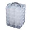 4/5/6-Layer Stackable Transparent Storage Box Handheld Organizer Multi-layer Storage Box Portable Jewelry Holder Toy Sorting