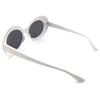 [Gafas Gafas Gafas] Diseñado para personas japonesas Gafas de Sol Redondas Grunge, Ovaladas, Grandes, Montura Grande, Blancas 673-wh
