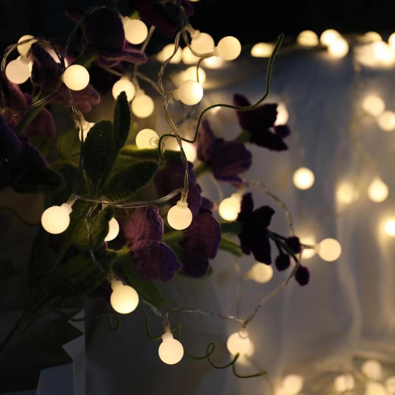 Oeny Solar Outdoor Waterproof Bubble Ball String Lights