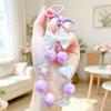 Beaded Heart Keychain Pendant - Candy Color Block Design