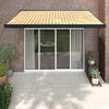 VidaXL Retractable Awning Yellow and White 3.5x2.5 M Fabric and Aluminum 3154607
