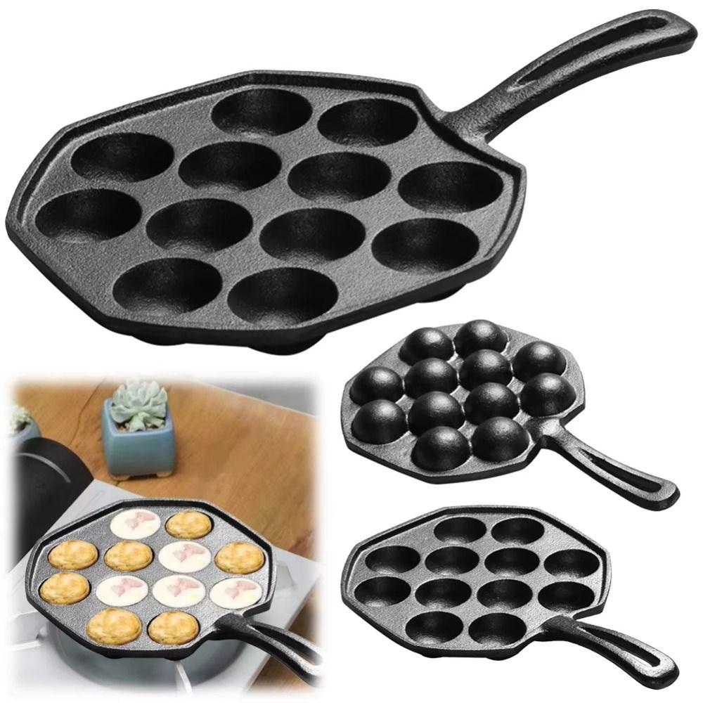 12 Holes Octopus Baking Mold DIY Takoyaki Grill Pan Plate Octopus Ball Maker Kitchen Gadgets