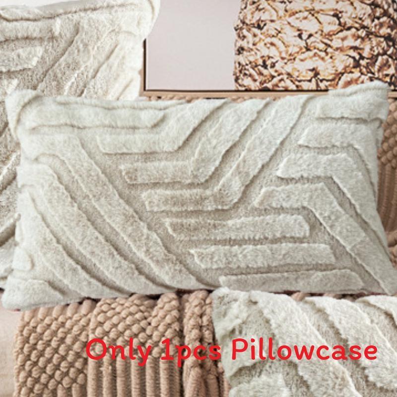 

Однотонная стереоскопическая цветная плюшевая наволочка, чехол для подушки, украшения, спальня 30x50cm кофейный